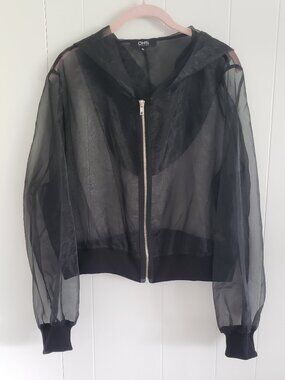 OHS Clothing Sheer Jacket With Hood Size 1XL